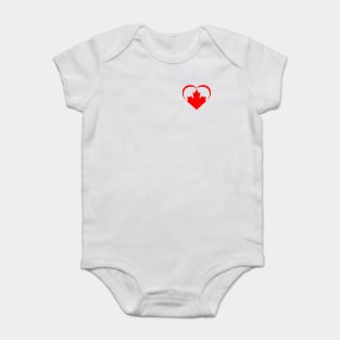 Small Canada Heart Baby Bodysuit